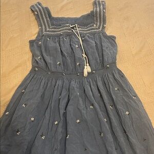 Old Navy Blue Kids Dress with Embroidery